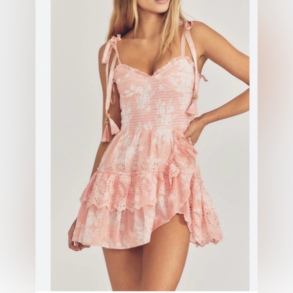LoveShackFancy Dresses & Skirts - Love Shack Fancy Olani Mini Coral Romance Dress Size Small